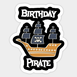 Birthday Pirate Sticker